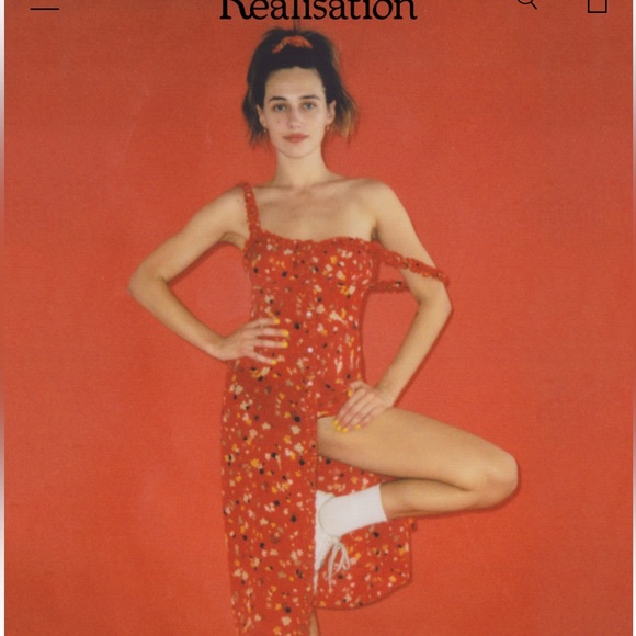 NWOT Realisation Par Julia dress in Rouge Fleur S - Picture 4 of 15